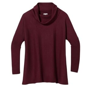 Smartwool Edgewood Poncho Sweater Eggplant Heather Oversized Women's size Medium